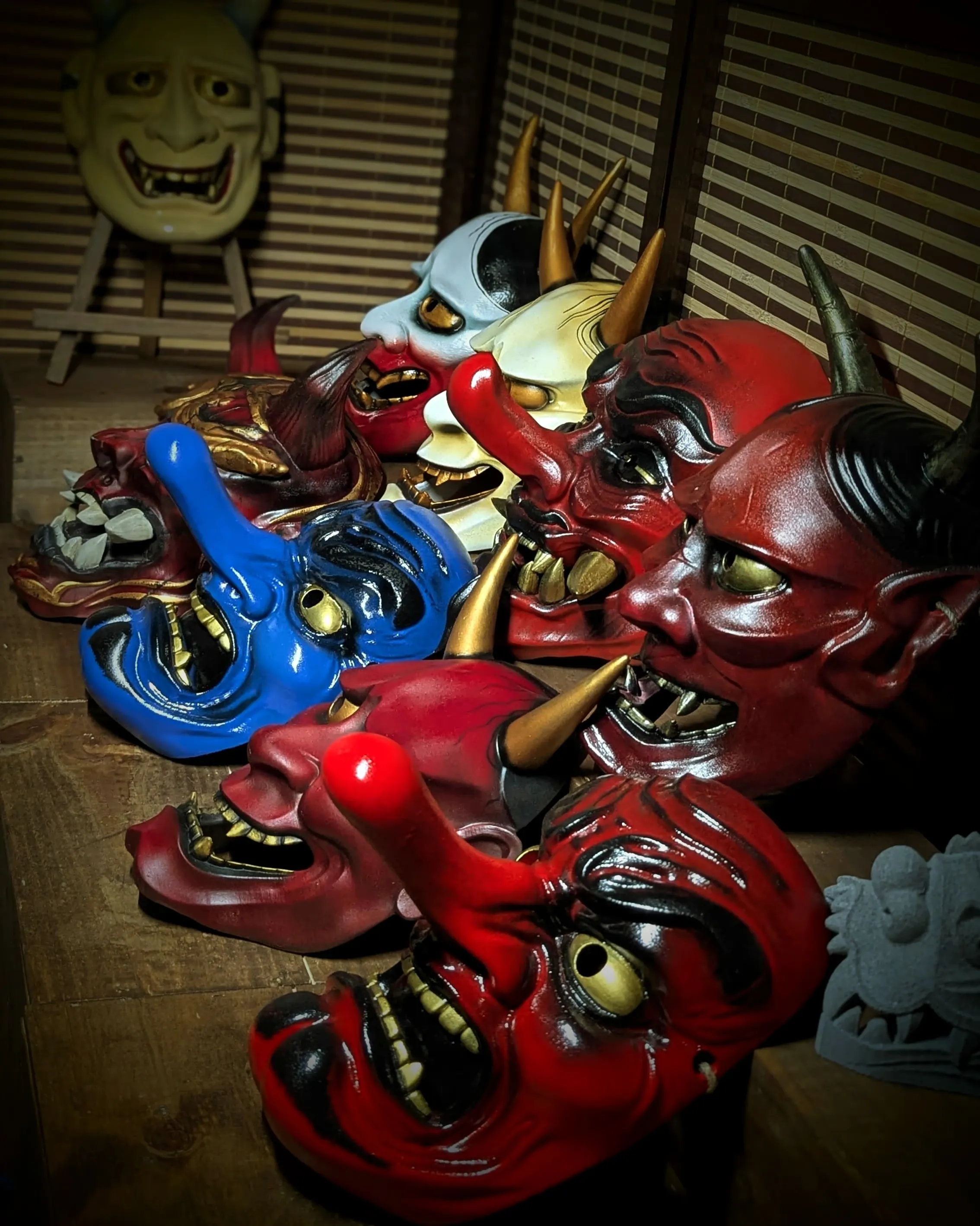 Handmade yokai mask collection