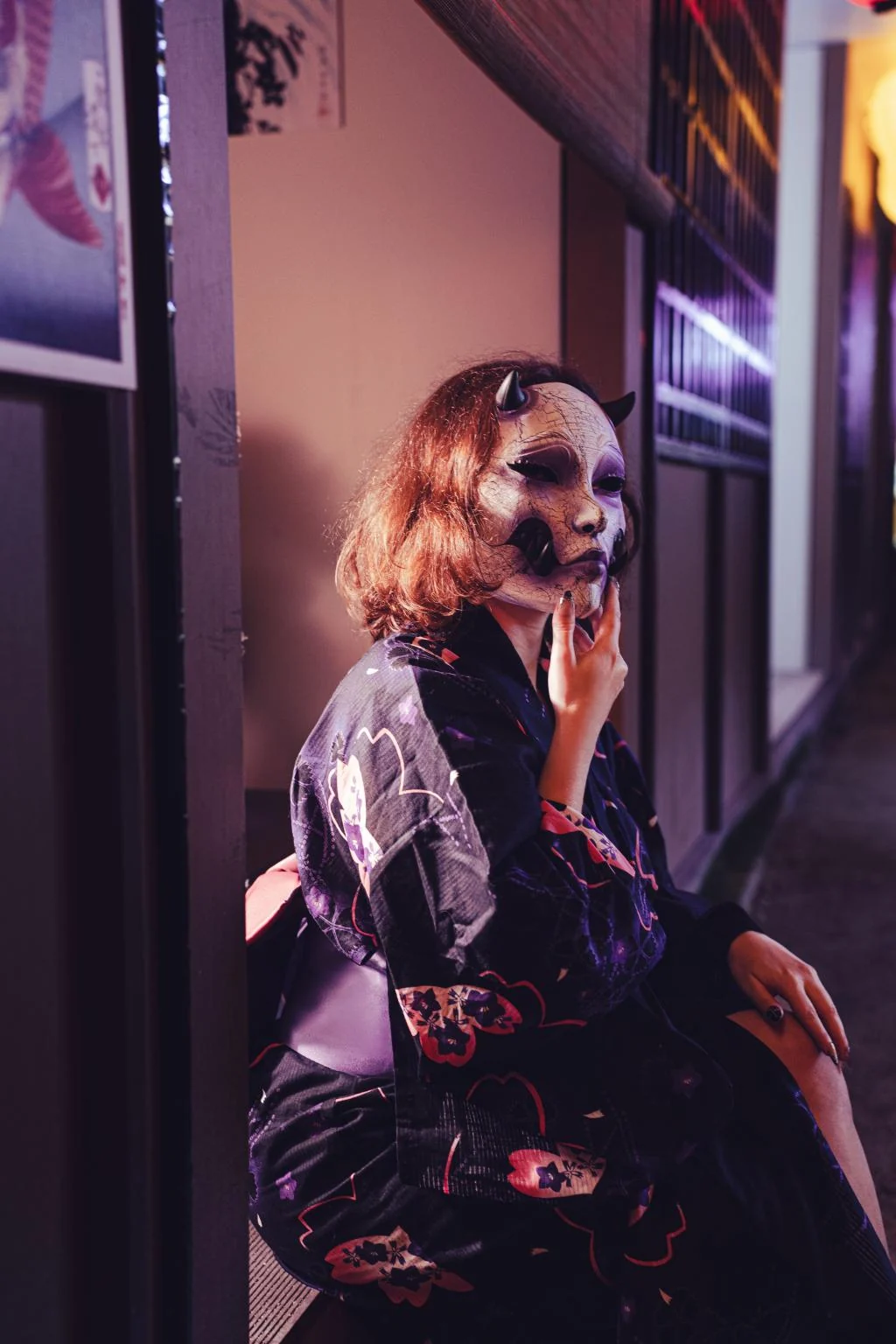 Kuchisake Onna en kimono