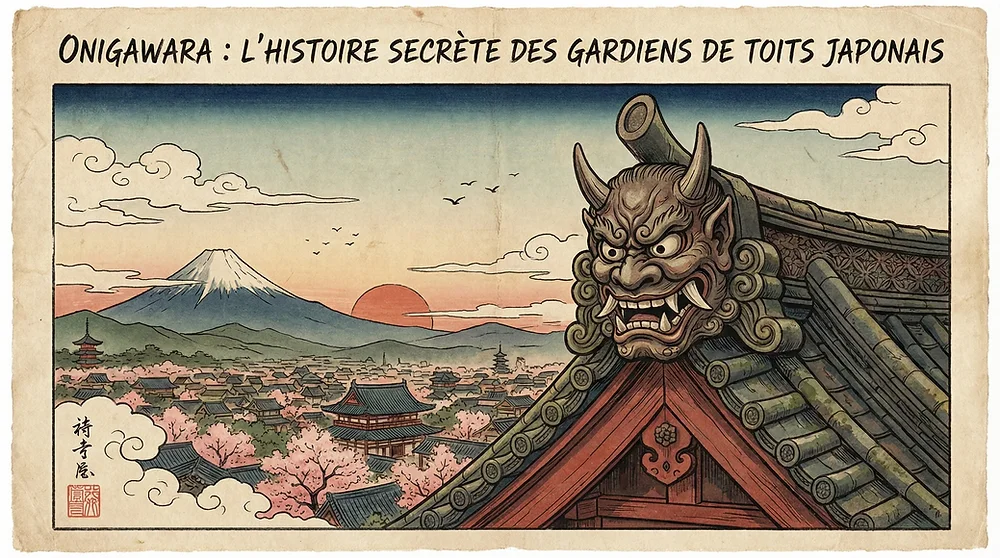 Onigawara : la tuile Oni qui protège les toits japonais, folklore japonais et culture Dai Yokai Bretagne