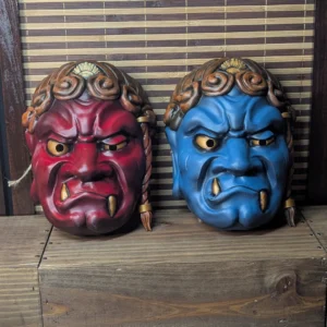Masque Fudo Myoo roi immuable bouddhiste Dai Yokai
