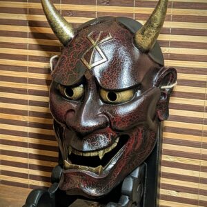Masque Hannya Berserk, masque japonais fait main par Dai Yokai
