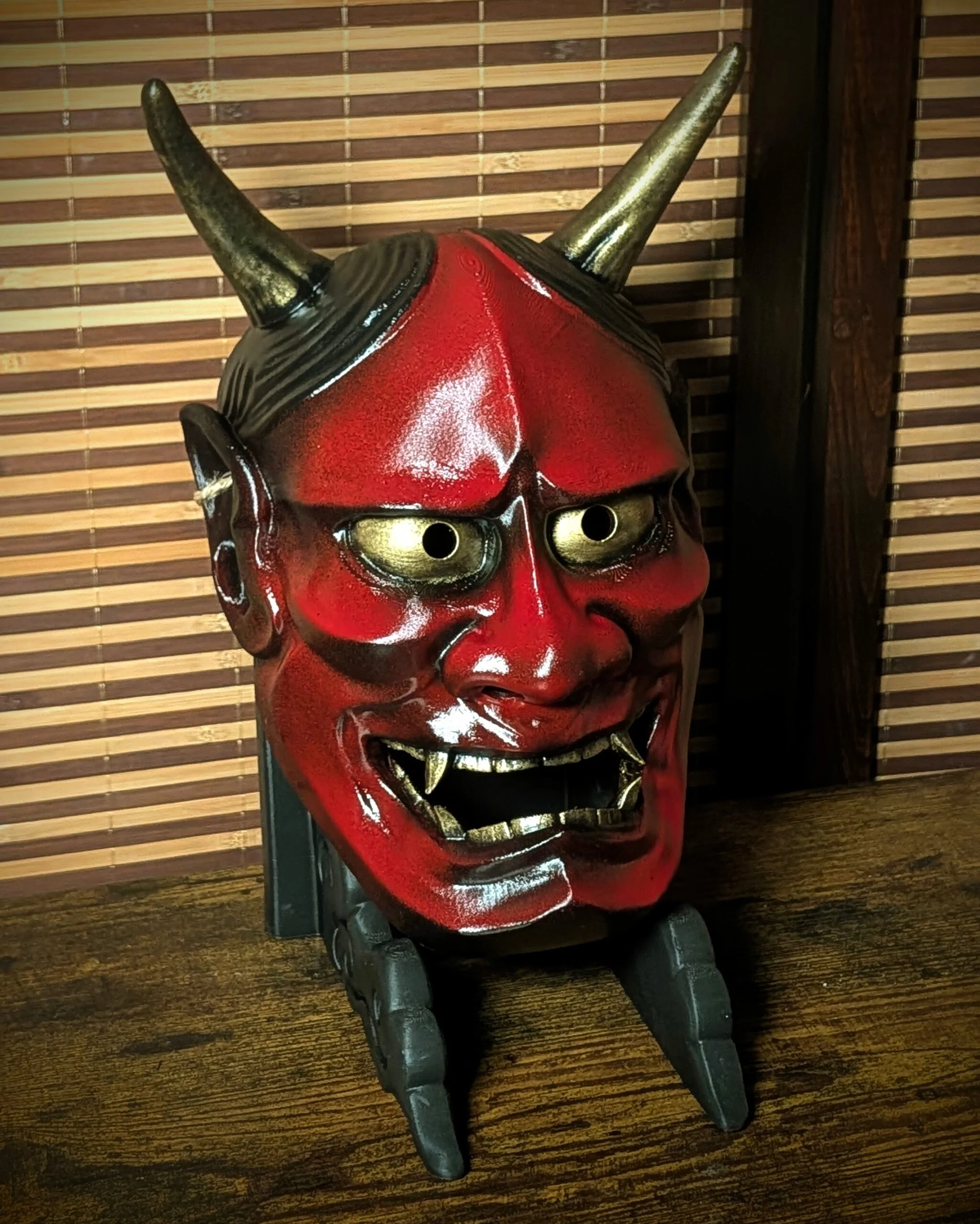 Masque Hannya traditionnel fait main, beauté et démon selon l'angle, Dai Yokai