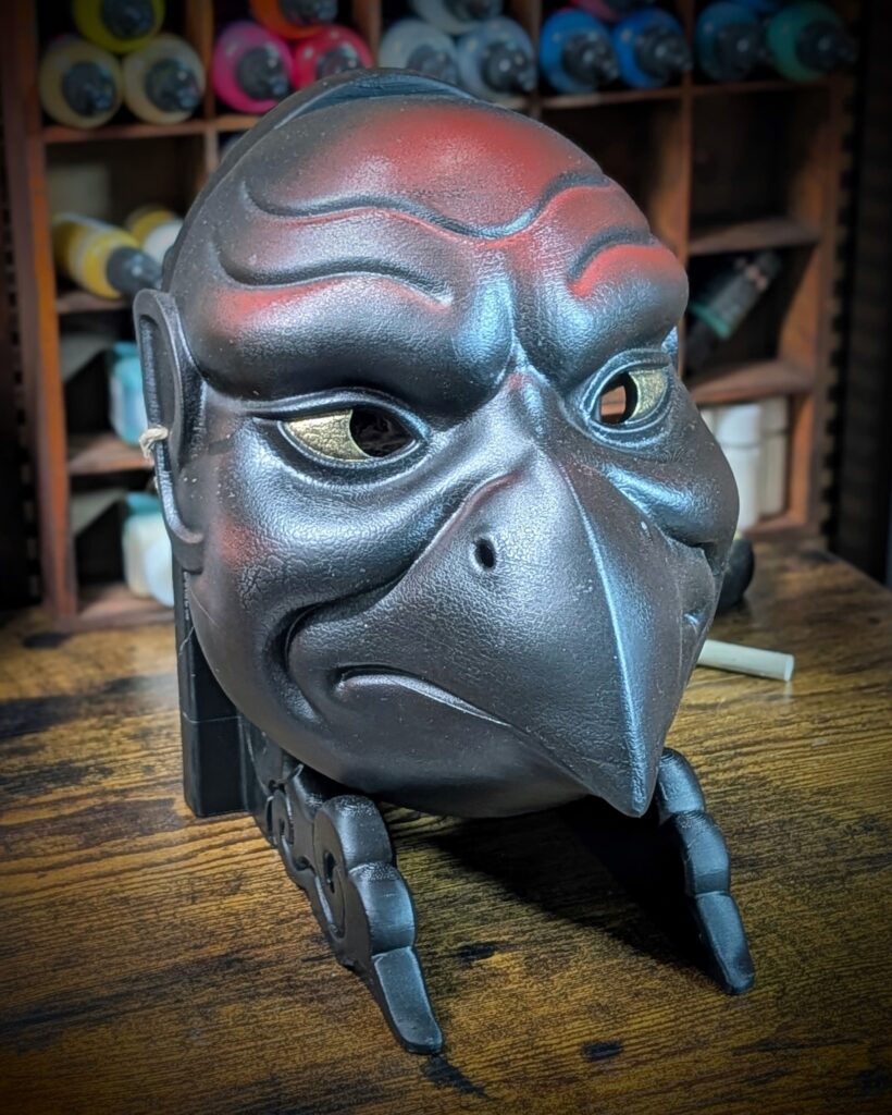 Masque Karasu Tengu corbeau japonais fait main - Démon des forêts - Dai Yokai Bretagne