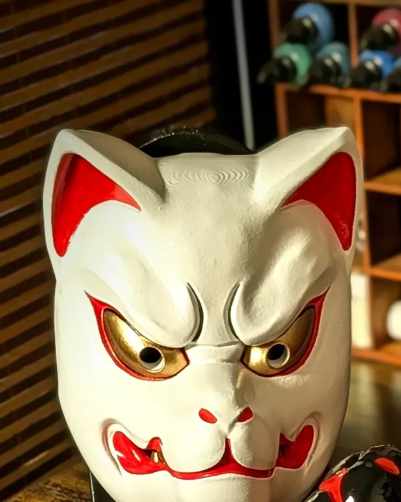 Traditional White Kitsune Mask