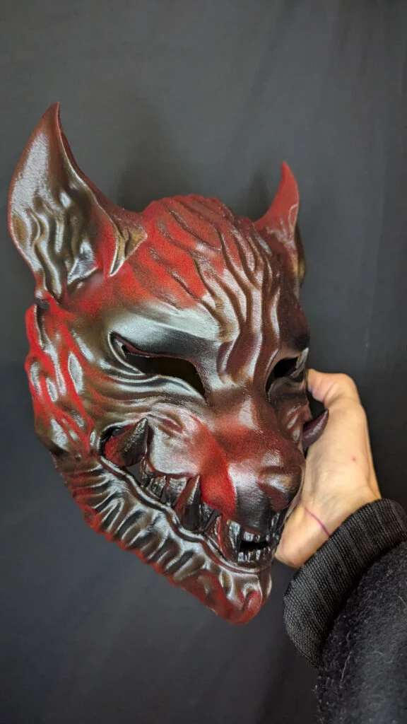 Ōkami Mask - Japanese Wolf & Wall Decoration (Handmade)