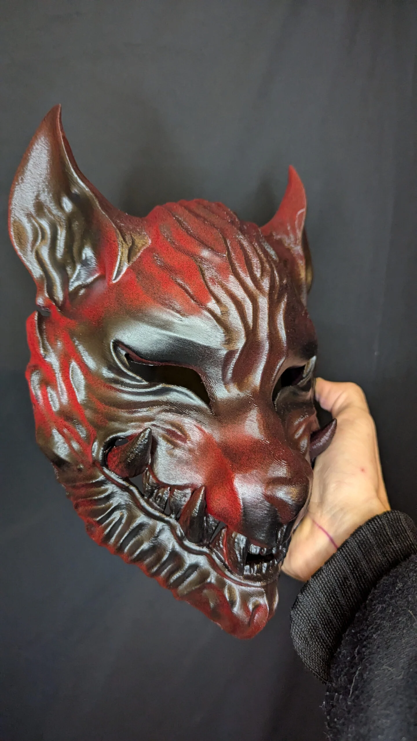 Ōkami Mask - Japanese Wolf & Wall Decoration (Handmade)