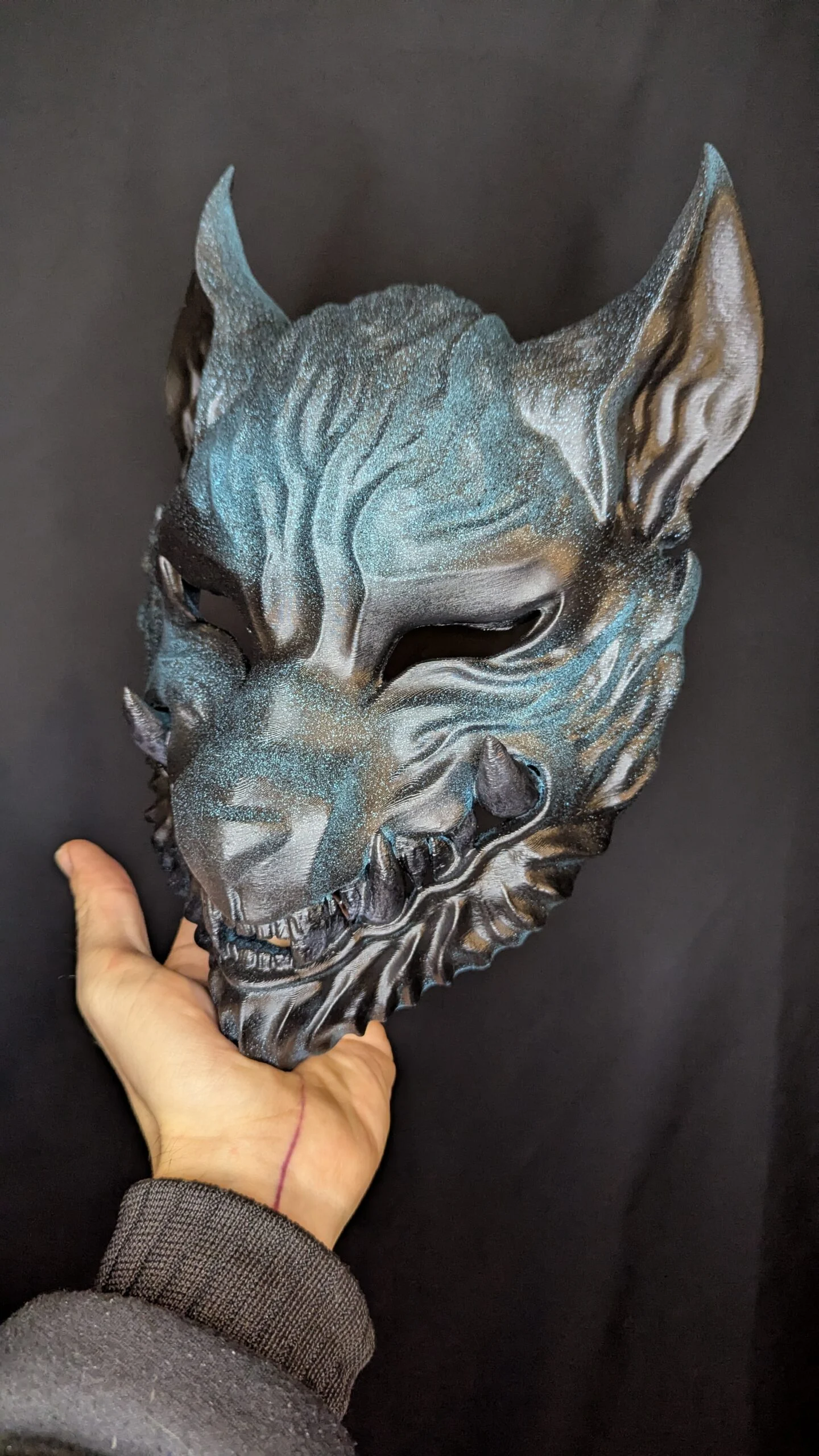 Ōkami Mask - Japanese Wolf & Wall Decoration (Handmade)