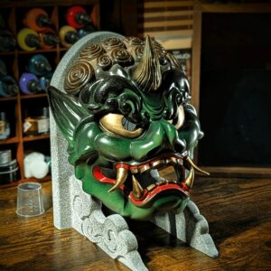 Masque Oni Fujin, masque japonais fait main par Dai Yokai