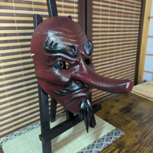 Masque Tengu Japonais Grand Format, masque japonais fait main par Dai Yokai