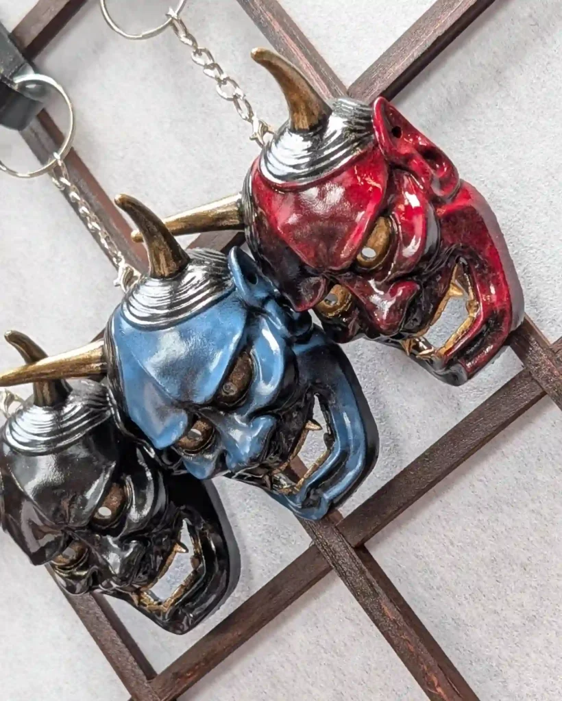 Porte-clés Hannya traditionnel