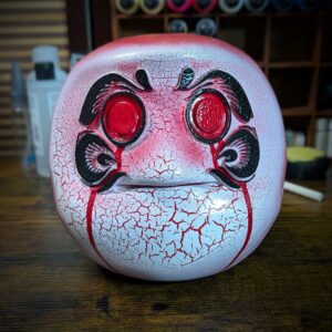Statue Daruma Blood Rage Décoration Japonaise, statue japonaise décorative par Dai Yokai
