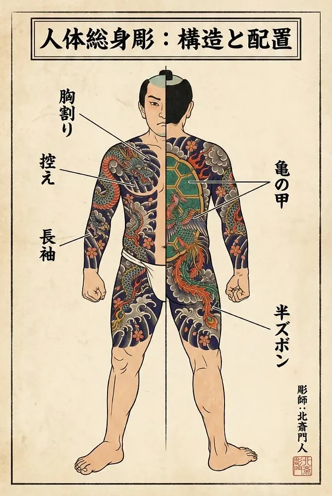 Tatouage japonais : motifs, signification et irezumi, tatouage japonais et création Dai Yokai Bretagne